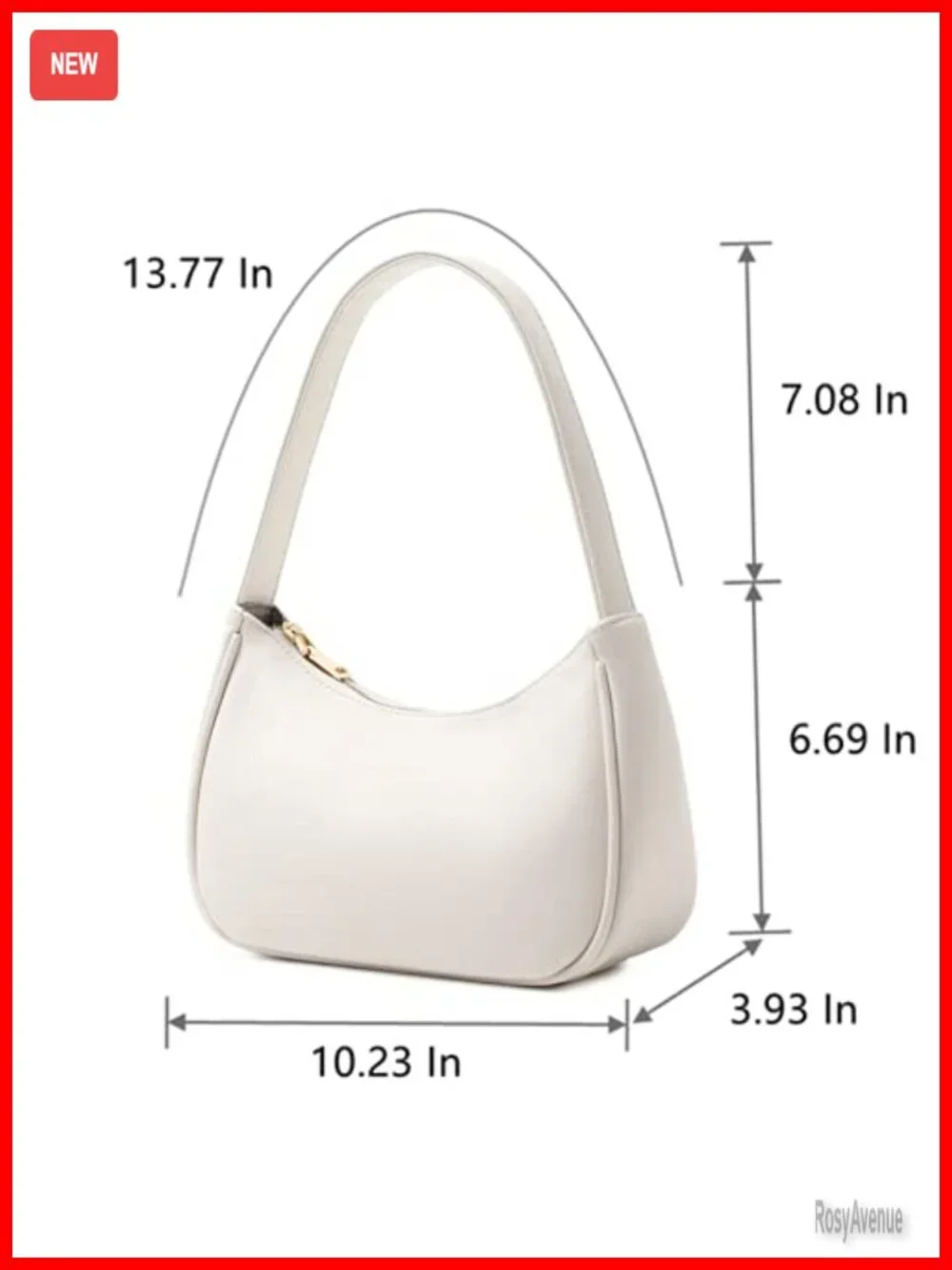 Hobo Tote Handbag Mini Clutch Purse with Zipper Closure PU Leather
